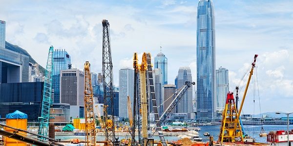 Construction site in Hong Kong